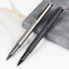 Bolígrafos Calidad de lujo Negro Titanio Matel Regalo Roller Bolígrafo Oficina de negocios Suiza Tinta de firma esmerilada