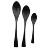 6 / 24pcs Black Dinnerware Cutelaria Definido De Aço Inoxidável De Cozinha De Cozinha Set Steak Facas Forquilha De Café Colher De Café Flatware Drop 211012