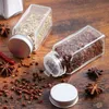 12 sztuk Słoiki Spice Organizator Organizator Uchwyt Przechowywania Pojemnik Szkło Przyprawa Butelki Z Pokrywą Kwitną Camping Condiment Containers