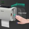 UNTIOR Wasserdichte Badezimmer-Toilettenpapierhalter, Wandmontage-Aufbewahrungsbox, doppelschichtiger tragbarer Kunststoff-Toilettenpapierhalter 210709