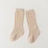 Meninas bebê meias verão crianças longas peúgas toddlers joelho alta malha de malha fina meias oca out macio infantil socken 20220305 h1