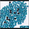 Sewing Notions & Tools Apparel Sapphire Ss6-Ss30 Dmc Blue Zircon Fix Rhinestones Iron On Strass Flatback Fix Diy Nail Art/