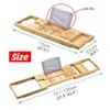 Bath Accessory Set Extendable Bamboo Bathtub Tray Spa Caddy Organizer Rack Shelf Toilet Accesso238H