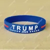 Pulseira de silicone Trump 2024 para festa, pulseira Keep America Great