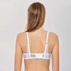 DOBREVA Damen Spitzen-Mesh Sexy Bralette Minimizer Ungefütterter Bügel-BH 210728