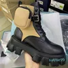Men Rois Nylon Cloth Combat Boots top monolith lederen enkel martin laars met zak gevechtsschoenen rubber sole platform schoen grote siz3204815