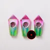 Mini Colorful Rainbow Gemstone Pipes Stone Crystal Diamonds Herb Tobacco Filter Smoking Tube Portable Innovative Handpipe Handmade High Quality Holder DHL