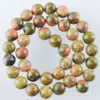 Wojiaer Natural Gem Stone Unakite Jasper Round Ball Beads 6 8 10 12mm Fit Diy Charm Jewelry Making Accessories 15.5 tum by914