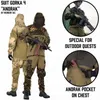 Camouflage Mege Tactical Military Ryssland Combat Uniform Set Working Clothing Outdoor Airsoft Paintball CS Gear Training Uniform 211230