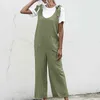 Sommer Strampler Damen Overall Mode Lässig Einfarbig Spitze Tasche Overalls Bodysuit für Frauen High Street 210514