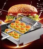 220V Hamburger Toasting Machine Burger Grill Machine Aluminium Double Layer Batch Bun Toaster Värmare