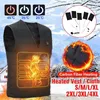 Mannen herfst outdoor usb 5 plaatsen infrarood verwarming vest jas winter flexibele elektrische thermische kleding vest vissen wandelen 210925