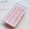 21pcs 2-3cm Preserved Flower Everlasting Rose Immortal Austin Gift Box DIY Eternal Life Flower Material wedding party home decor