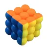 Klassieke Ronde Bal Magische Kubus Speelgoed 3x3x3 PVC Sticker Blok Puzzel Speed Cube