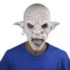 Máscaras de terror de duendes de látex para fiesta de Halloween con pendientes, máscara aterradora para hombres, accesorios para disfraz de Cosplay