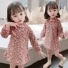 Toddler Baby Girls Dress Floral Party Girl Dress Style décontracté Enfants Robes Printemps Automne Filles Vêtements 210412