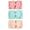 Infant Baby Nylon Candy Color Bowknot Fascia per capelli Fascia per capelli elastica per bambini Copricapo morbido 3 pezzi / set