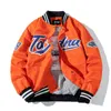 Hip Hop Baseball Veste Hommes Femmes Broderie Veste Lettre Streetwear Veste De Mode Vintage Coupe-Vent Couples Printemps Automne 211029