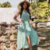 Jastieセクシーな夏のノースリーブスリップドレス女性のストラップレス弓包帯フリルPolka Dot Sundressカジュアルビーチバックレスvestidos 210419