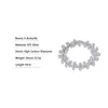 100% 925 Sterling Silver Bracelet Very Shiny High Carbon Diamond Exquisite Jewelry Flower Design Wedding Anniversary Gift