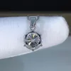 Argent 925 Bijoux Pendentifs Ronds 1 0ct Lab Diamant Collier Classique Six Griffe Pendentif pour Femmes XDZ004225D