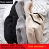 Sweatshirts hoodies kvinnor höst vinter plysch varm fluffig dubbel hoodies pullover lösa mjuka tjocka hoodie toppar för tonåringar 210927