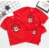 Tata Mama Baby Boże Narodzenie Odzież Dla Rodzinnej Koszula Dopasowane Stroje Odzież Matka Córka Ojciec Syn Look Mommy and Me T-shirt 210417