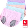 LANGSHA 6Pcs/lot Leak Proof Menstrual Period Panties Women Underwear Physiological Pants Healthy Cotton Seamless Female Briefs SH190906