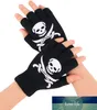 Unisex Volwassen Halloween Skelet Skull Halve Vinger Handschoenen Gloed in de Dark Fingerless Stretch Breide Winter Mittens Factory Prijs Expert Design Quality Nieuwste