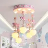 Luz de techo para habitación de niños Hobbyhorse Led lindo dormitorio luces niñas bebé niña lámpara niños iluminación lámparas colgantes