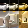 Strips 5V COB LED Strip Light Tape Ribbon 320 LEDs High Density Flexible FOB Lights Bar RA90 Dimmable Stripe With Power SupplyLED