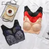 Fallsweet Wire Free Lace Bras for Women Plus Size Lingerie Thin Brassiere Full Cup Push Up Seamless Bralette 210623