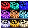 LED Strip Light 5050 RGB TAPE SET Vattentät IP65 300LED 5M med fjärrkontroll 12V 5A Strömförsörjningsadapter Färgbyte