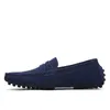 scarpe da corsa 2021 da jogging casual Vendita nero blu grigio arancione verde marrone uomo slip on lazyleather piselli da jogging all'aperto