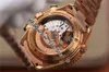 OMF CAL A9901 Автоматический хронограф Мужские часы часы розового золота черное полированное браслет из нержавеющей стали 232 63 46 51 01 001 Super E218H
