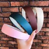 1pc Plastic Fashion Canvas Wide Hoofdband Band Hoofddeksels Bezel Accessoires voor Vrouw Satin Covered Hars Hairbands
