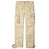 Męskie spodnie Męskie Tide Wojskowe Solid Khaki Oddychający Lato Duży Rozmiar Multi Kieszonkowy Długi Spodni Łączony Pantalon Homme