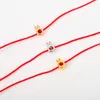 Hot Brand Pure 925 Sterling Silver Jewelry Silver Chain Gold Color Rabbit Bracelet Party Wedding Jewelry Thin Red Rope Bracelet