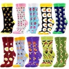 Men's Socks 5 Pairs Men Cotton Novelty Funny With Print Cute Colorful Cartoon Food Avocado Women Sock Happy Casual Harajuku Crew