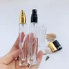 Storage Bottles & Jars 30 Pcs Of 10 Ml Square Glass Essential Oil Spray Bottle Gold Cap, Black Cap Sprayer Container Travel Refillable Trans