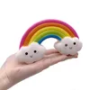 Гигантская декомпрессионная игрушка Rainbow Fidget PU Bunny Bunny Candicorn Unicorn Donut медленно поднимается мокрым мягким