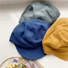 Весна осень моды мальчики пикированные кепки сплошной цвет все-матча случайные бейсбольные шапки детская детская шапка 210708