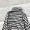 Women Autumn Turtleneck Striped T Shirts Long Sleeve Casual T Shirt Women Clothes Slim Fashion Tops 211110