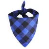 Dog Bandana Xmas Plaid Single Layer Pet Scarf Triangle Bibs Kerchief Husdjur Tillbehör Bibs för Små Medium Stora Hundar Xmas Presenter ZZA9590