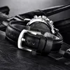 Montres-bracelets Montres pour hommes BENYAR Top Hommes Quartz Chronographe Sport Montre en cuir étanche Relogio Masculino