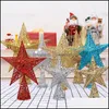 Christmas Festive Supplies & Gardenchristmas Decorations 2Pcs Attractive Creative Unique Party Prop Iron Art Ornament Tree Top Star For Home