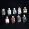 9 bottiglie Mini pietra burattata Gemstone Mine Chip Sz Crystal Healing Pietre preziose burattate Reiki