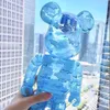 جديد Bearbrick سحابة شفافة اللبنات العنيفة الدب مصنوع يدويا الحلي الاتجاه الشرفة نافذة الديكور دمى إعطاء الأطفال هدايا 28 سنتيمتر