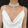 Mode imitation perle collier femme triple couche 10mm adaptée au cou