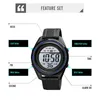 スポーツ電子メンズ腕時計LED週の表示防水多機能ブラックストラップデジタルのためのデジタルのためのスポーツのためのデジタル1638腕時計
